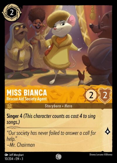 10.Miss Bianca Rescue Aid Society Agent