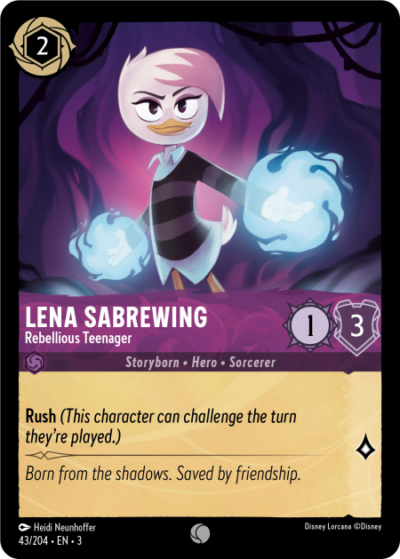 Lena Sabrewing, Rebellious Teenager