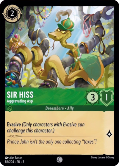 Sir Hiss, Aggravating Asp