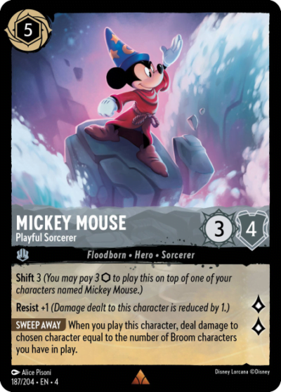 187.Mickey Mouse Playful Sorcerer