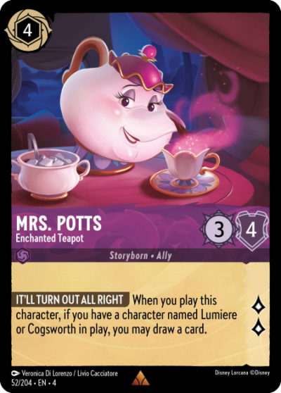 52.Mrs . Potts Enchanted Teapot