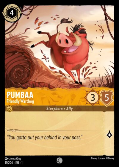 Pumbaa, Friendly Warthog