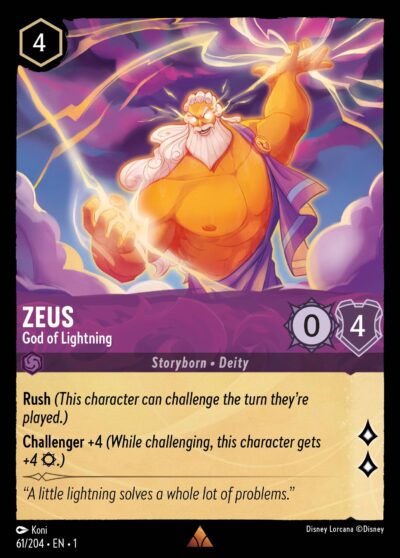 Zeus God of Lightning