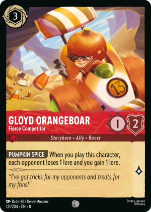 Gloyd Orangeboar, Fierce Competitor
