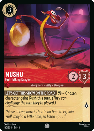 Mushu, Fast‐Talking Dragon