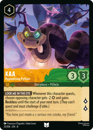 Kaa, Hypnotizing Python