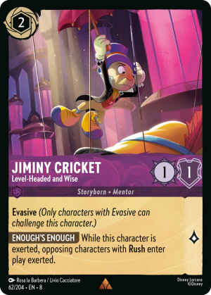 Jiminy Cricket, Level‐Headed and Wise