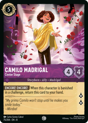 Camilo Madrigal, Center Stage