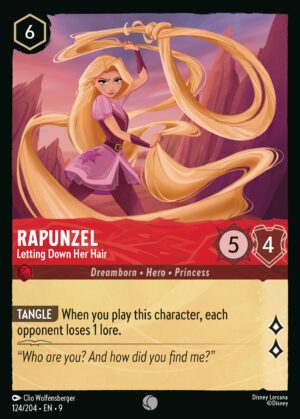 Rapunzel, Letting Down Her Hair