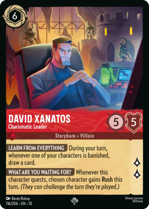 David Xanatos, Charismatic Leader