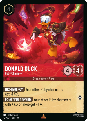 Donald Duck, Ruby Champion