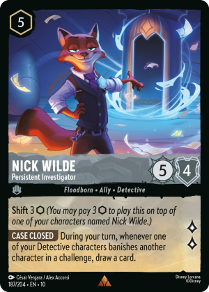 Nick WIlde, Persistent Investigator