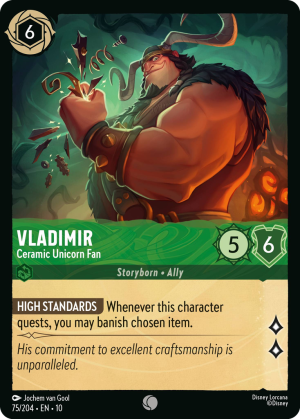 Vladimir, Ceramic Unicorn Fan